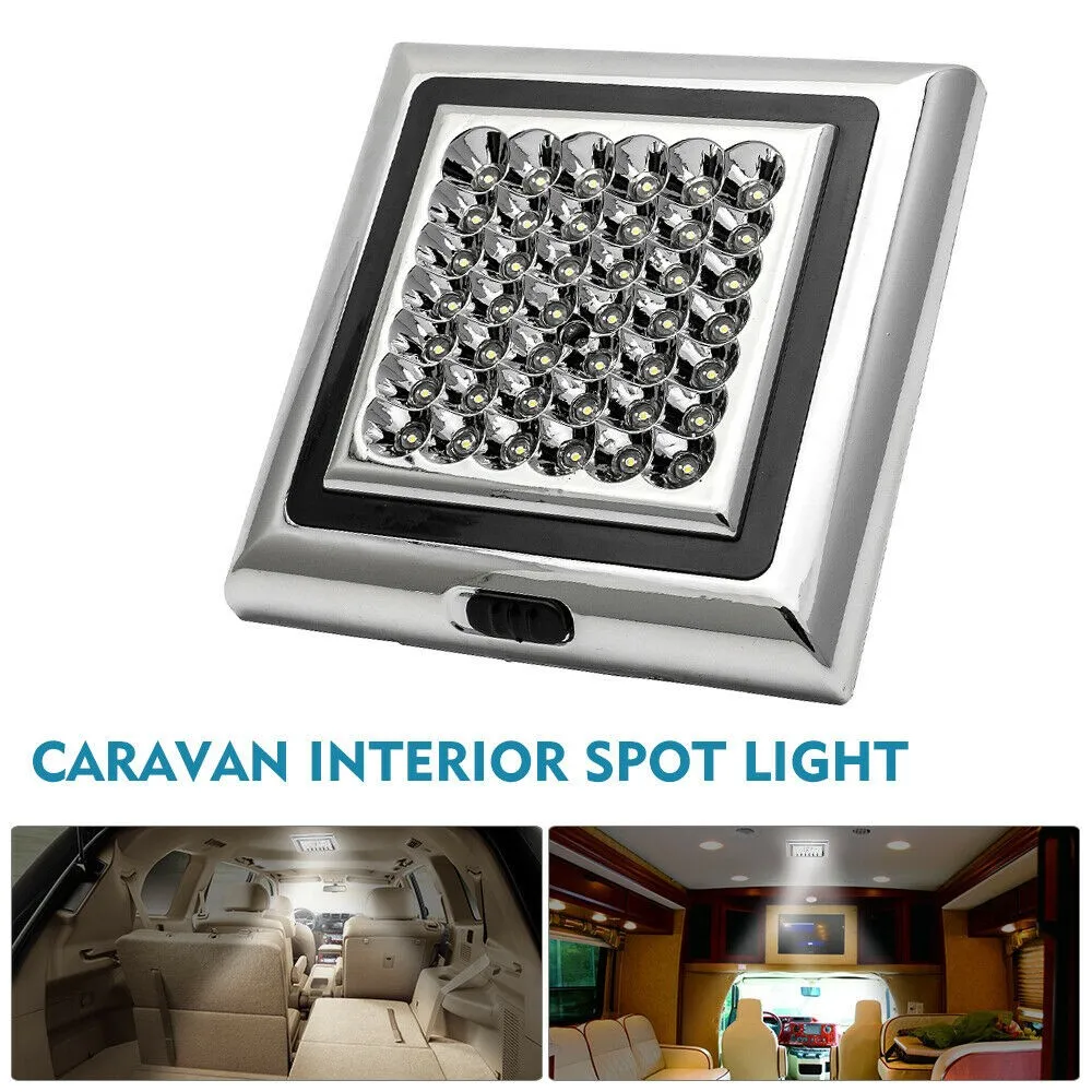 

White Dome Light 42 LED Indoor Lamp Replacement Vehicle Bright Caravan