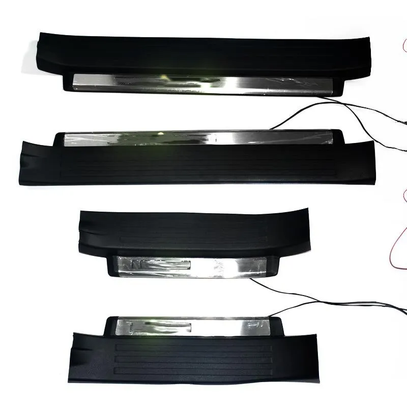 Интерьер автомобиля светодиодный порога пластина приветственное оповещение