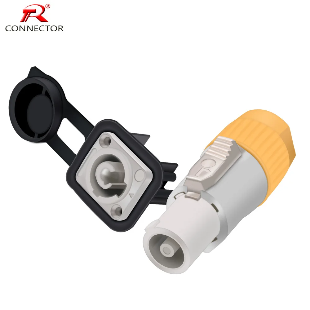 2 предмета/1 комплект Водонепроницаемый соединитель Powercon 3 штыря NAC3FCA 20A кабель