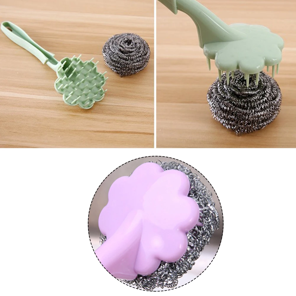 1 шт. новая шариковая щетка из нержавеющей стали с длинной ручкой кухонная