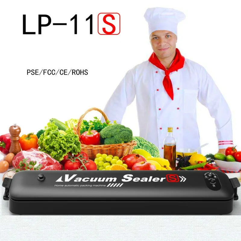 

110V/220V vacuum sealer household food packaging machine send with 15Pcs bag vaccum packer sealing machine