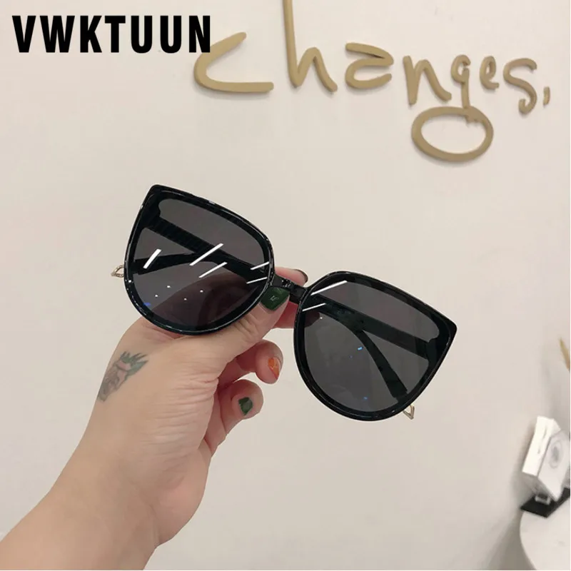 Женские большие солнцезащитные очки VWKTUUN Винтажные Солнцезащитные кошачий глаз