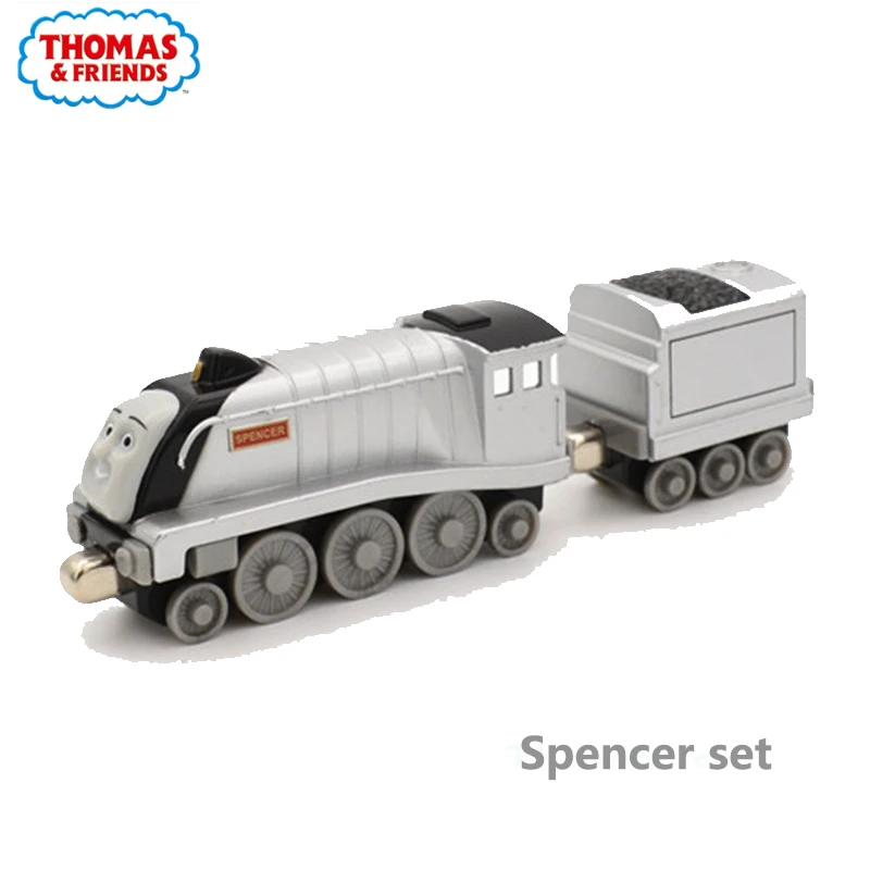 Spencer set Genunie Томас и его друзья Trackmaster 1:43 картонная коробка сплав магнитный поезд ударопрочный высокое качество автомобиль детские игрушки подарок - Цвет: Spencer set