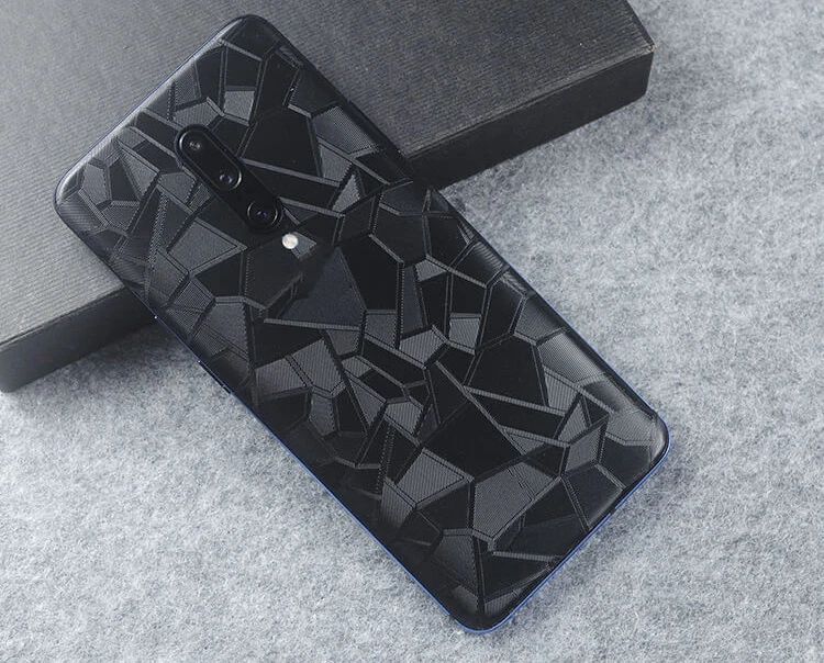 3D Triangle Pattern For Oneplus 7 7T 7Pro Back Film Thin Screen Protector Protective Sticker Paster Rear Decorative Film