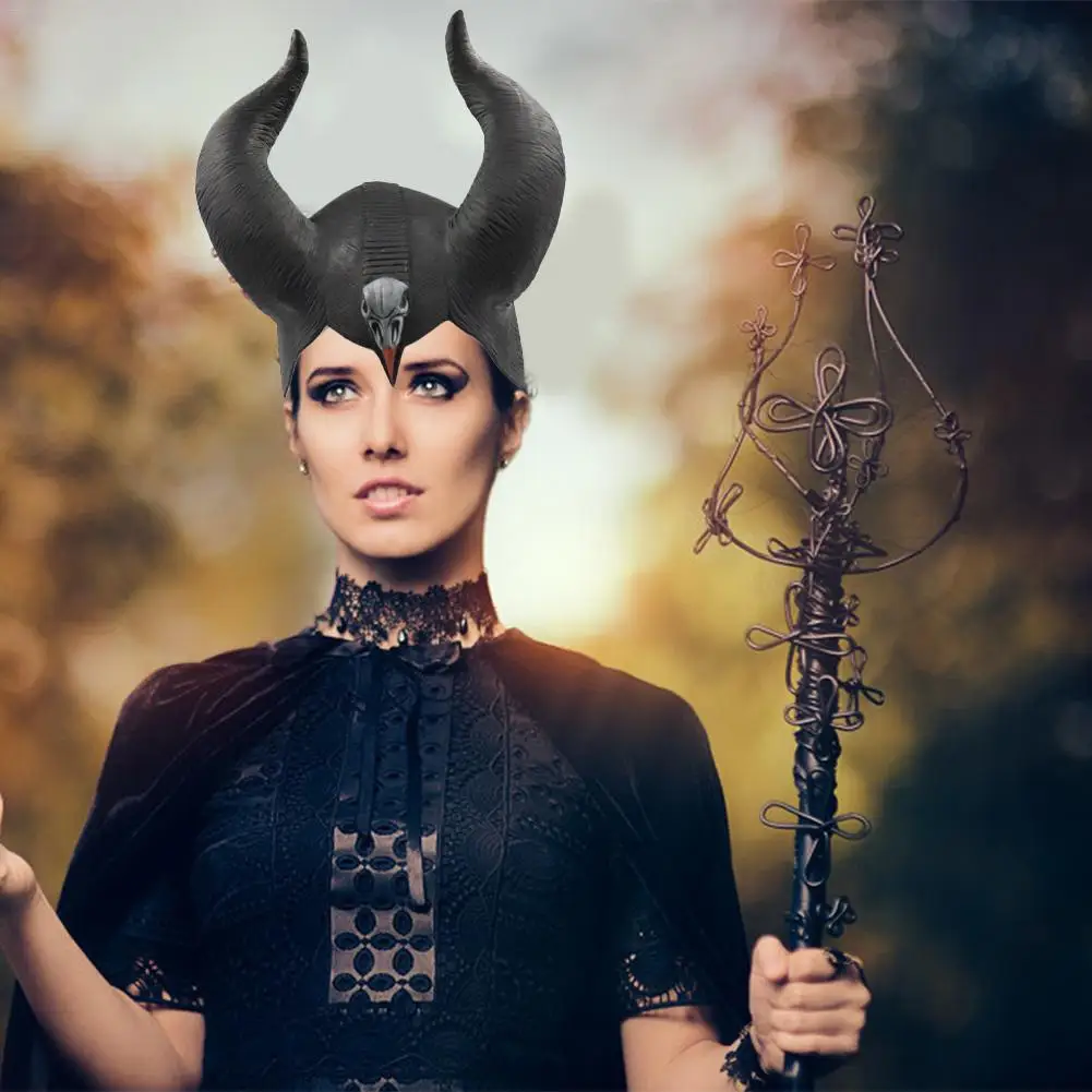 Головной убор с рогами на Хэллоуин костюмы маска головной реквизит для косплея