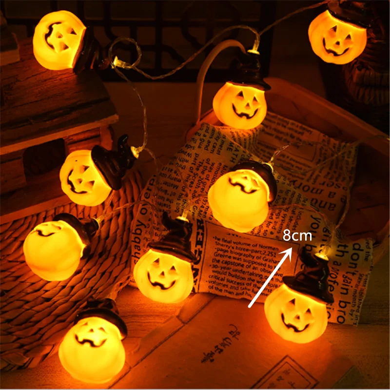 Светодиодная гирлянда на Хэллоуин 1 шт. светильник ящаяся в виде черепа тыквы