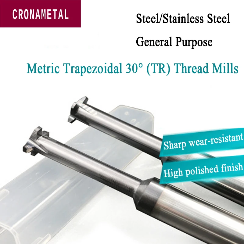 CRONAMETAL Metric milling cutter Trapezoidal 30° (TR) Thread Mills