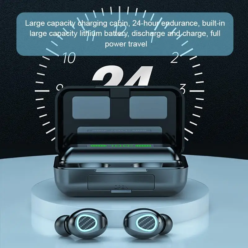 R15 TWS Bluetooth 5.1 Earphone Wireless Headphone With Mic Stereo 3D Touch Headset Sport Waterproof Earbuds Charging Case | Электроника