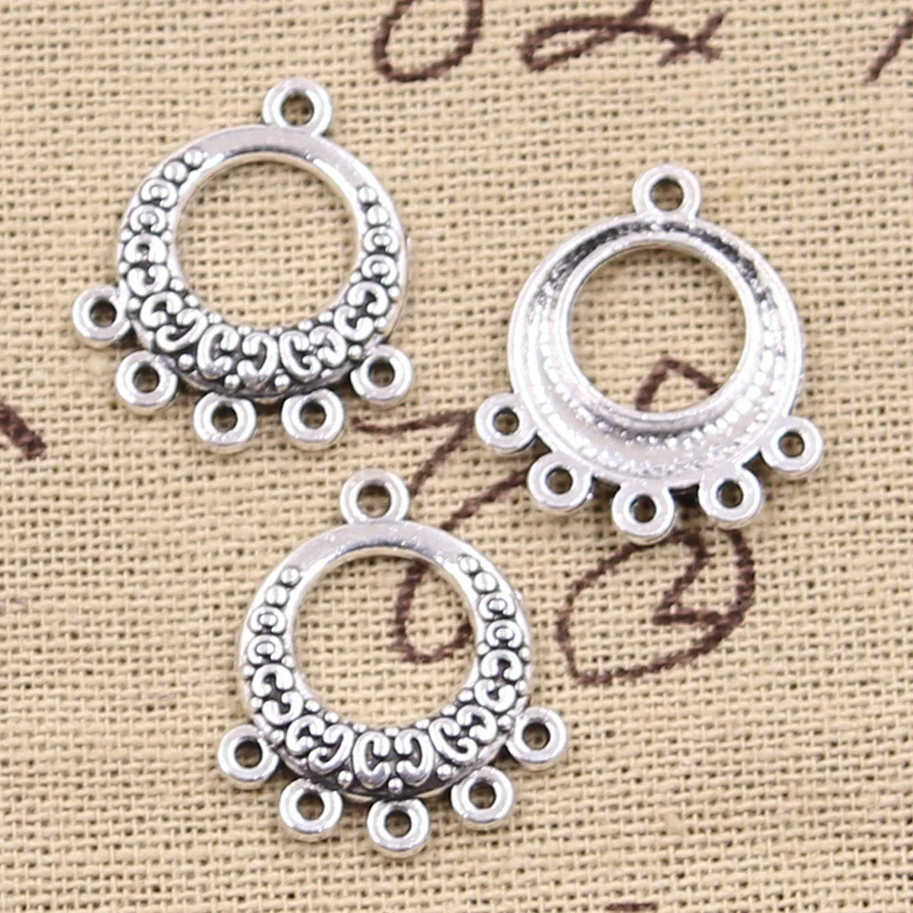 Подвески для сережек 21x18 мм антикварные серебряные подвески фурнитура