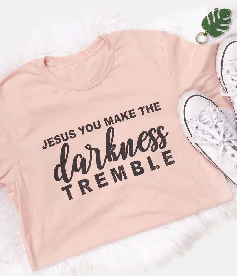 Женская Винтажная футболка с надписью Иисус вы делаете темноту | одежда