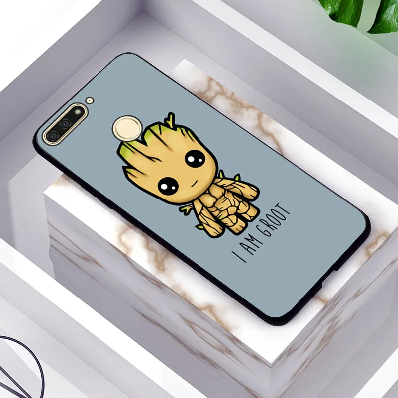 TPUBLK584 Для huawei Honor 7A Pro Чехол Honor 7C 7X7 S с мультяшным Веном Железный человек черный ТПУ чехол для huawei Honor 8S 8C 8X чехол Honor 8 9 Lite - Цвет: TPUBLK584
