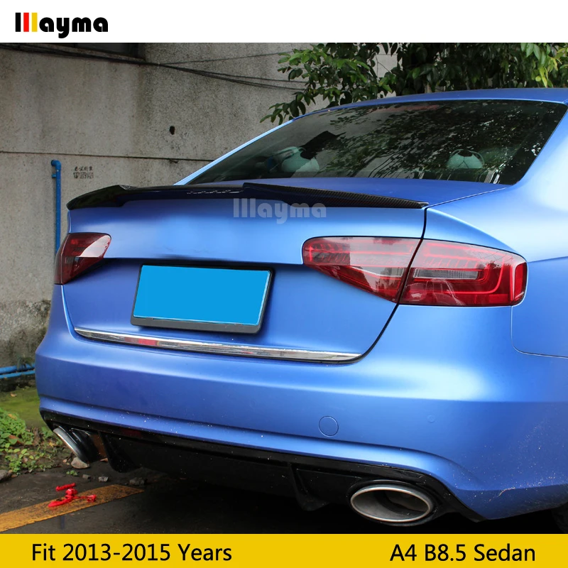 Стильный спойлер M4 для заднего багажника из углеродного волокна Audi A4 B8.5 седан 2013