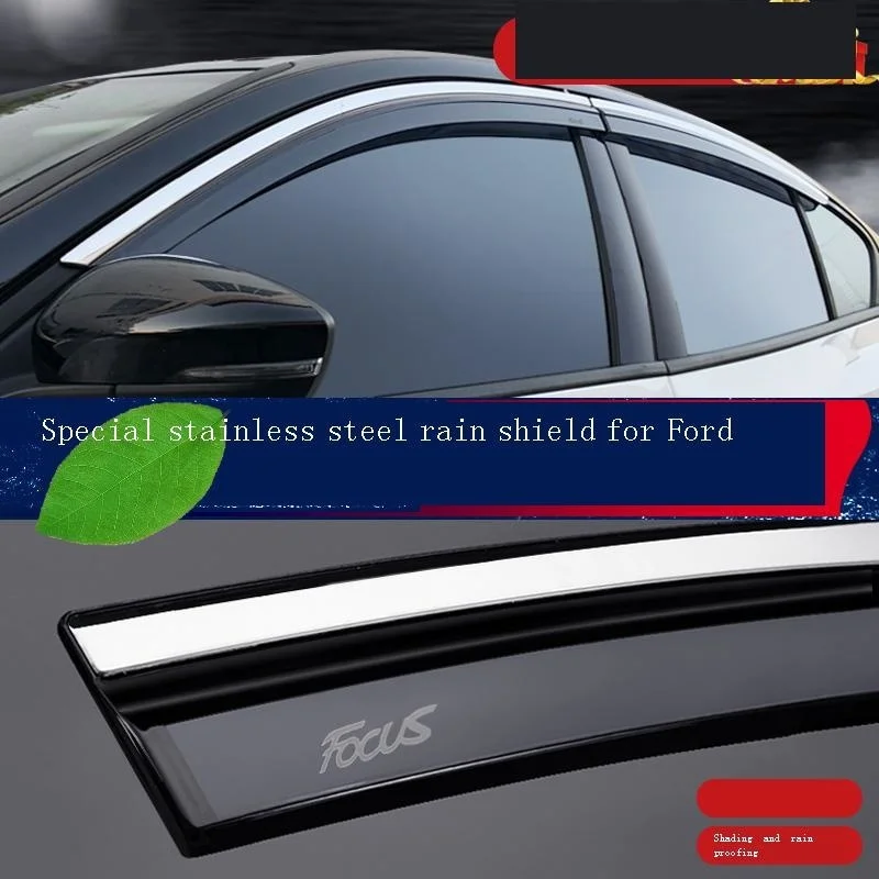 Part Modified Exterior Automovil Protector Window Visor Car Anti Rain Awning Shelter FOR Ford Edge Escort Focus Kuga Mondeo | Автомобили и