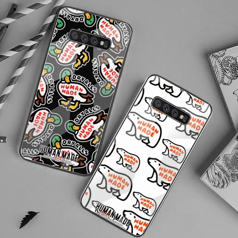 

Human Made Nigo Phone Case Tempered Glass For Samsung S20 Plus S7 S8 S9 S10 Plus Note 8 9 10 Plus
