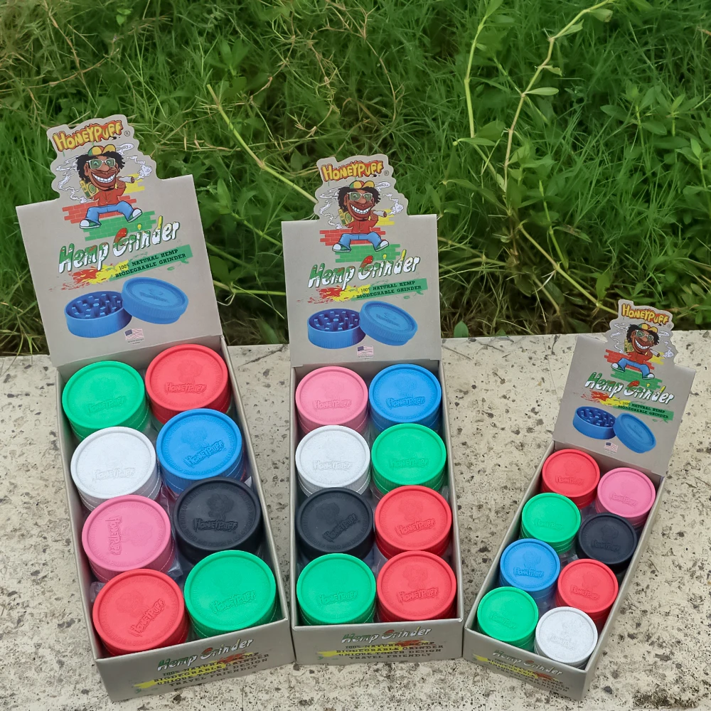 

HONEYPUFF 40/56/63MM Plastic Dissolvable Tobacco Grinders Machine 2 layers Tobacco Spice Grinding Machine Vanilla Grinder