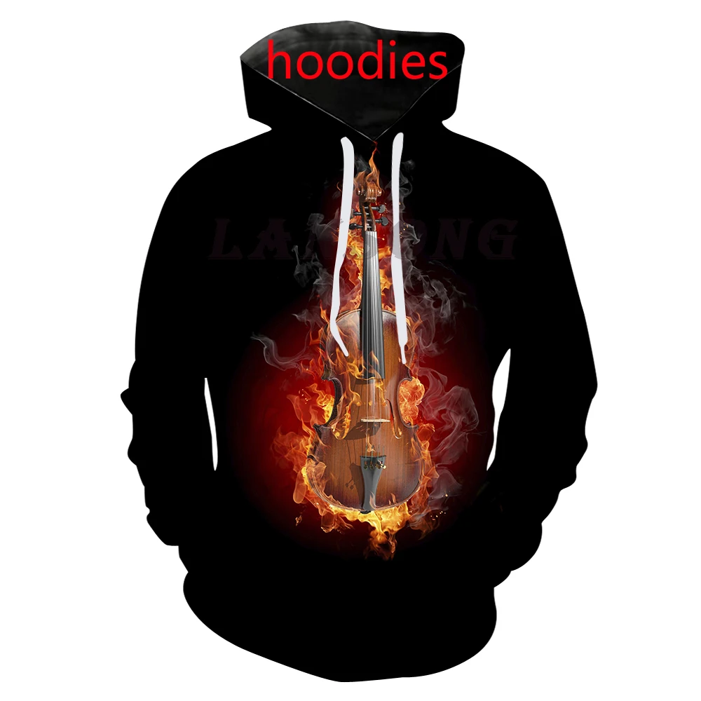 Футболка с рисунком скрипки и огня 3d модные мужские толстовки штаны забавная