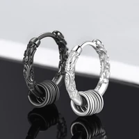 2021 new trend retro small hoop earrings with beads spiral coils for women men r round bone buckle ear hoop wedding gift jewelry