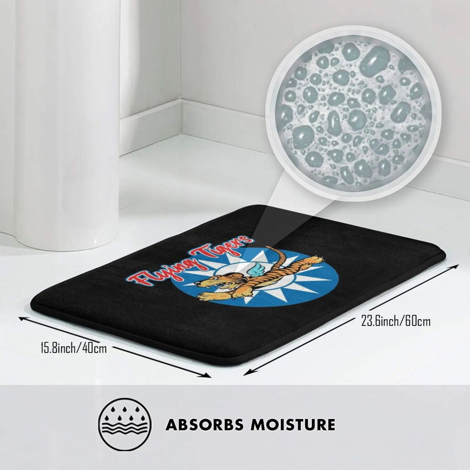 Коврик с эмблемой летающих тигров времен Второй мировой войны мягкий коврик