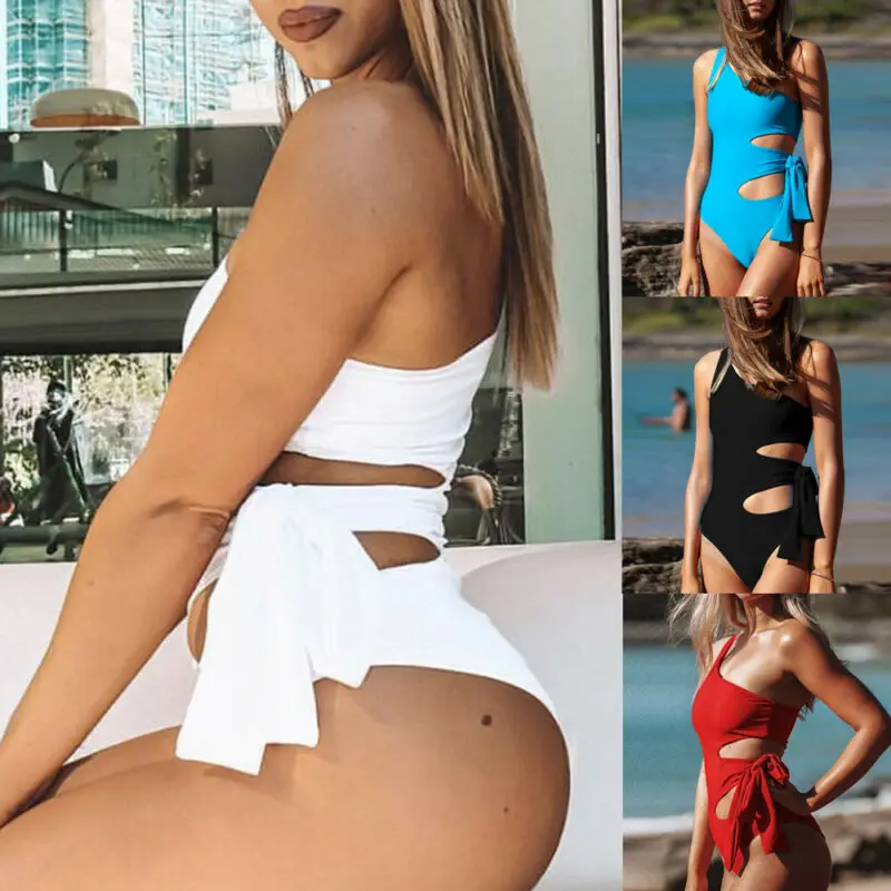 

US Fashion Women One Piece Swimwear Swimsuit Monokini Jumpsuit Bandage Bikini