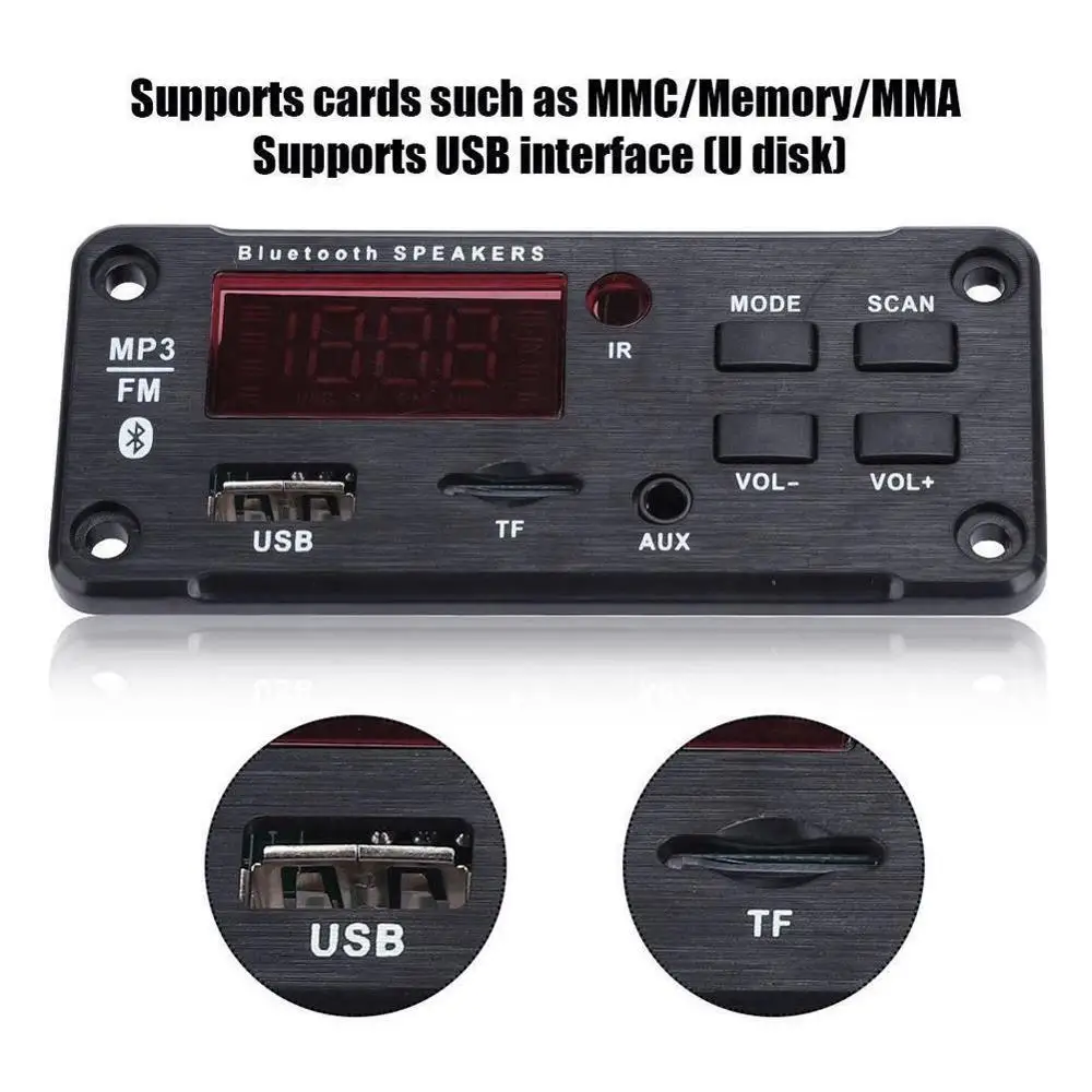 Автомобильный Bluetooth-приемник 5 0 комплект MP3 плеера декодер плата цветной экран