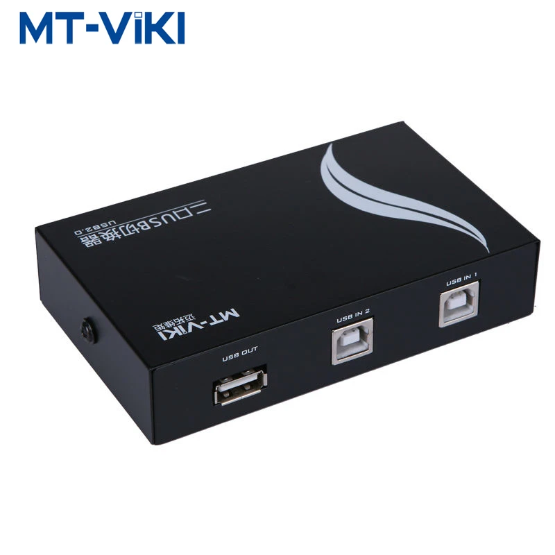 MT-VIKI 2 Port Manual USB Switch Two in and one out USB2.0 Splitter Two Computers Share A USB Device MT-1A2B-CF