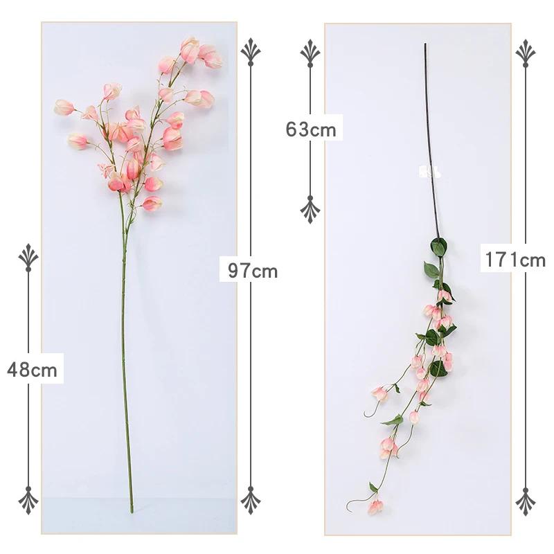 

JAROWN Artificial Fake Flower Lantern Flower Vine Wedding Ceiling DIY Bouquet Decorative Home Hanging Decoration