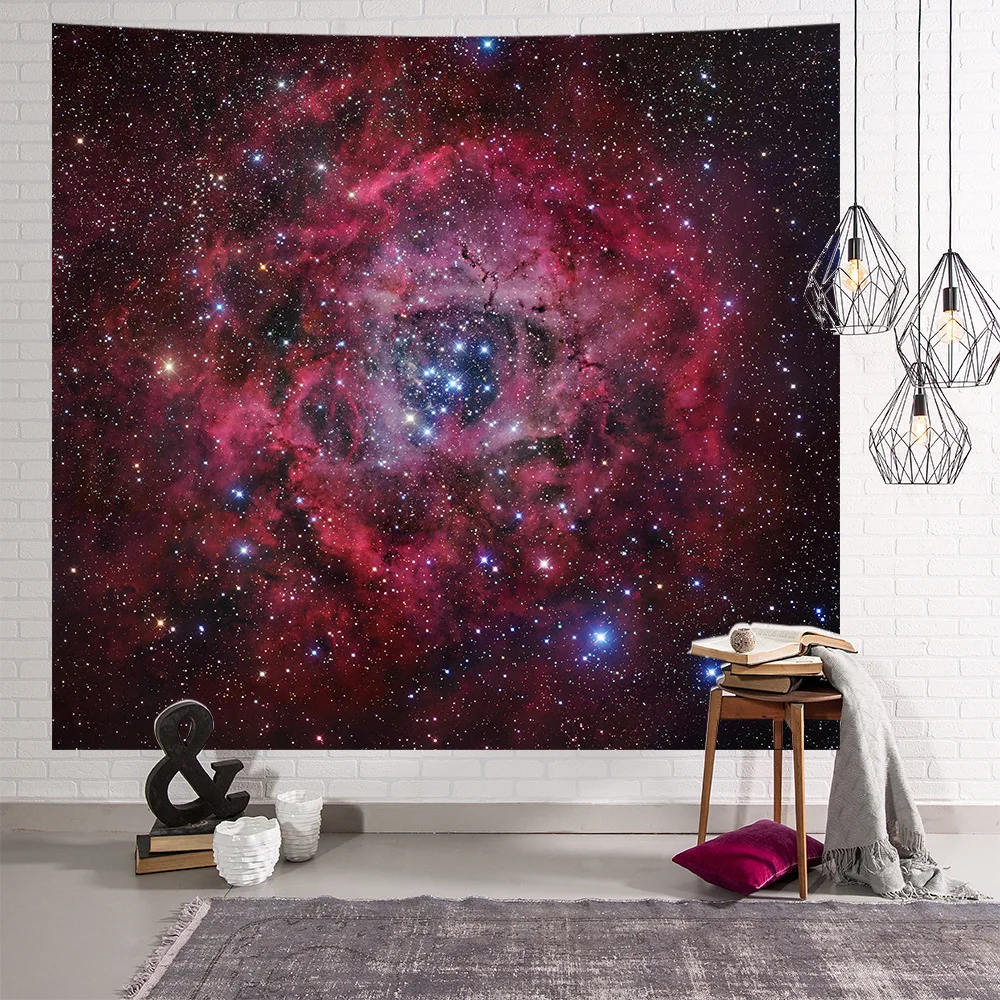 

Starry Sky Tapestry Fantasy Galaxy Wall Carpet Mat Universe Room Decoration Tapisserie Psychedelic Bathroom Tenture Table Cloth