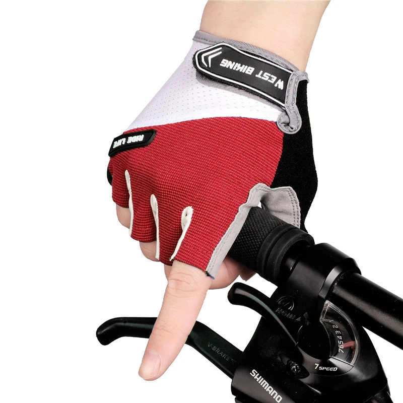 

Cycling Anti-slip Anti-sweat Men Women Half Finger Gloves Breathable Anti-shock Sports Gloves Bike Bicycle Glove