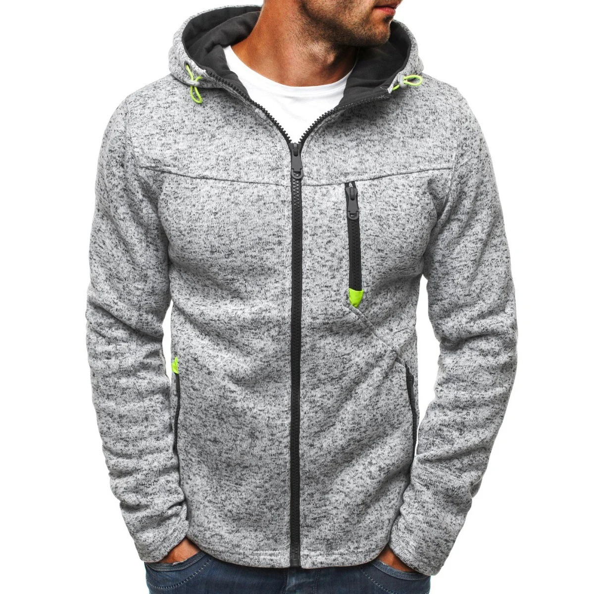 

MUXNSARYU Jacquard Hoodie Fleece Cardigan Hooded Coat Men's Hoodies Sweatshirts Pullover For Male Hoody Sweatshirt