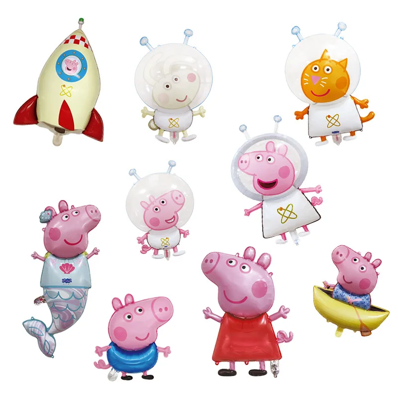 

1pc Peppa Pig Foil Balloons baby shower girl boy globos Birthday Gift birthday party Decorations Kids Toys Peppa pig George