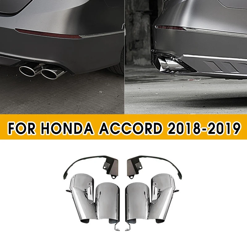 Pcmos Hybrid Touring квадронаконечник глушитель выхлопной трубы для 2018 2019 Honda Accord внешние
