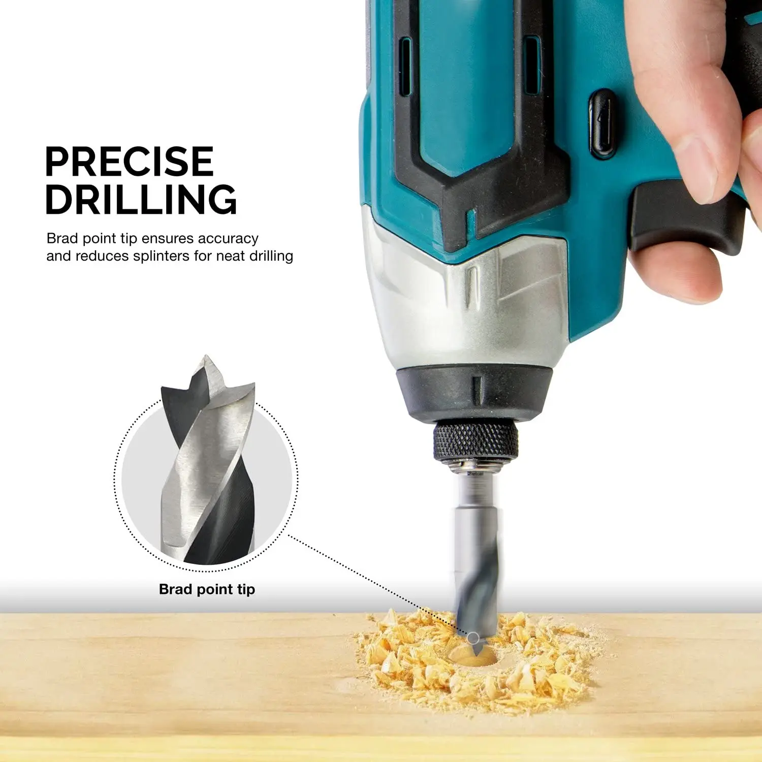 Набор сверл для древесины BINOAX 6 шт. быстросменный шестигранный хвостовик 1/4 дюйма