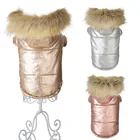 Зимняя одежда для собак, теплая куртка для маленьких собак, водонепроницаемое меховое пальто с капюшоном для щенка, одежда для чихуахуа, французского бульдога, Комбинезоны