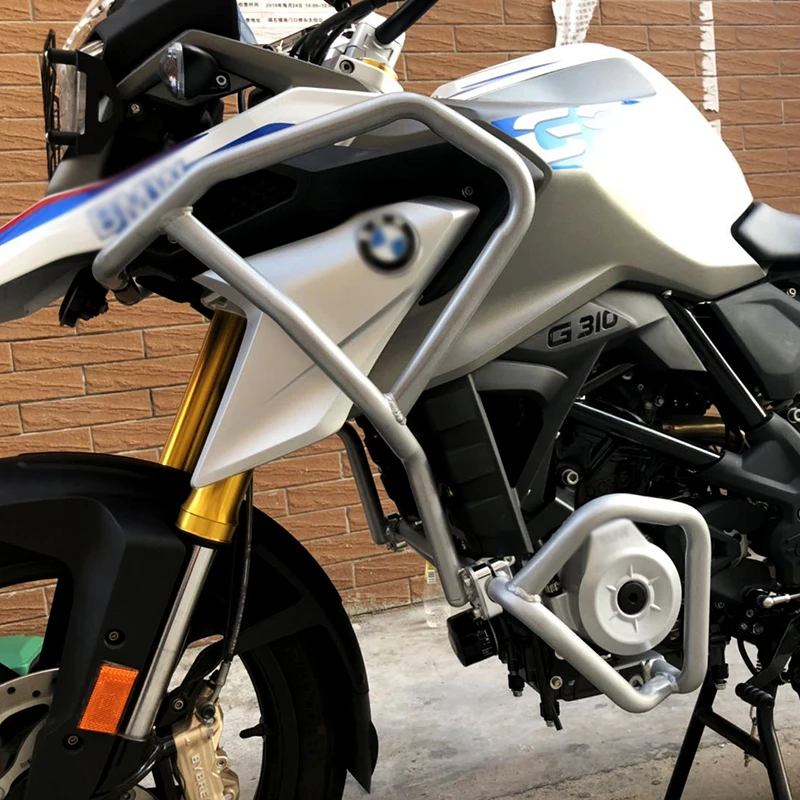

G310gs Upper & Lower Crash Bar Motorcycle Engine Guard Bumpers Crash Bars Frame Protector Silver For BMW G310GS 2017 2018
