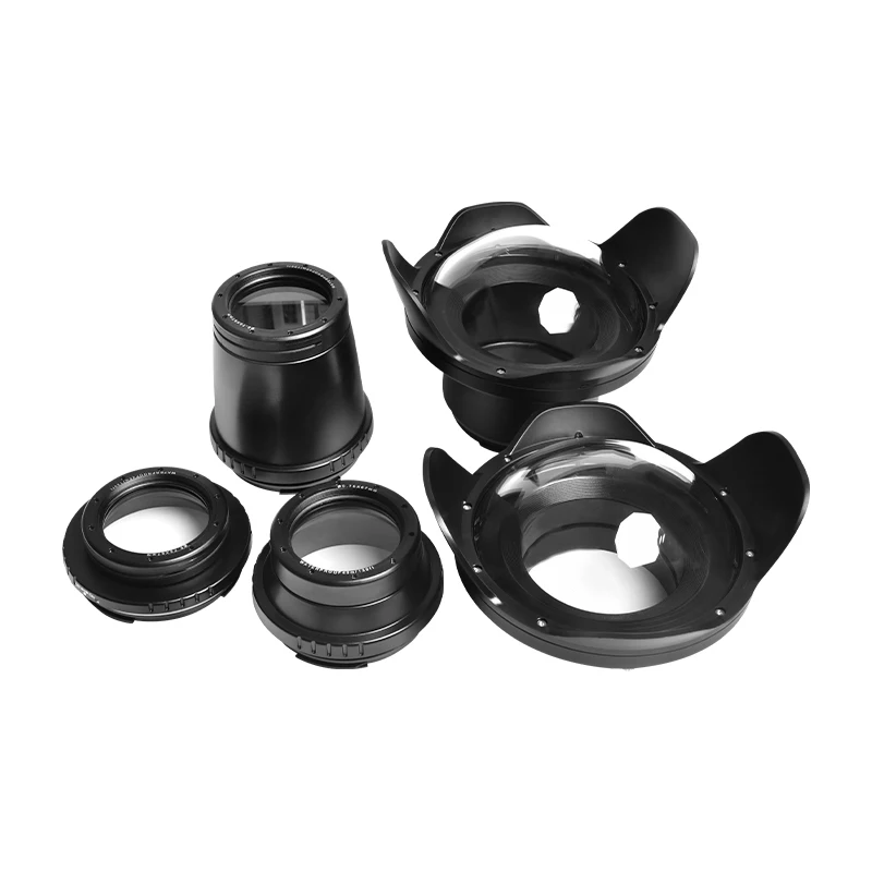

Flat long port and Dome Port fisheye For Sony A6600 underwater cameras housing diving case