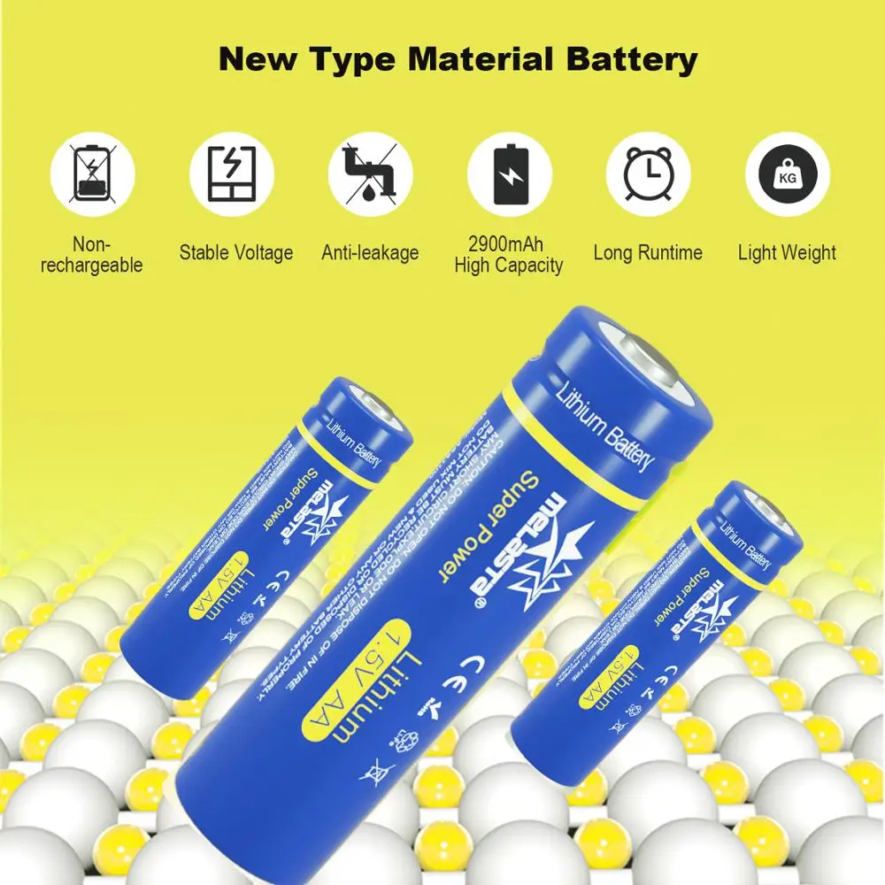 Melasta 16 шт. AA lifes2 1 5 в 2900 мАч FR6 FR14505 литиевая сухая батарея для игрушек MP3