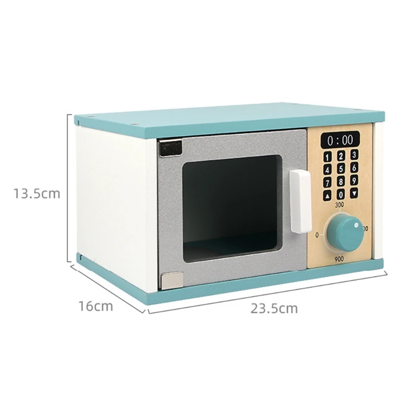 

Kitchen Pretend Play Toy Simulation Wooden Microwave Oven Set Kids Children Early Learning Educational Toys Game
