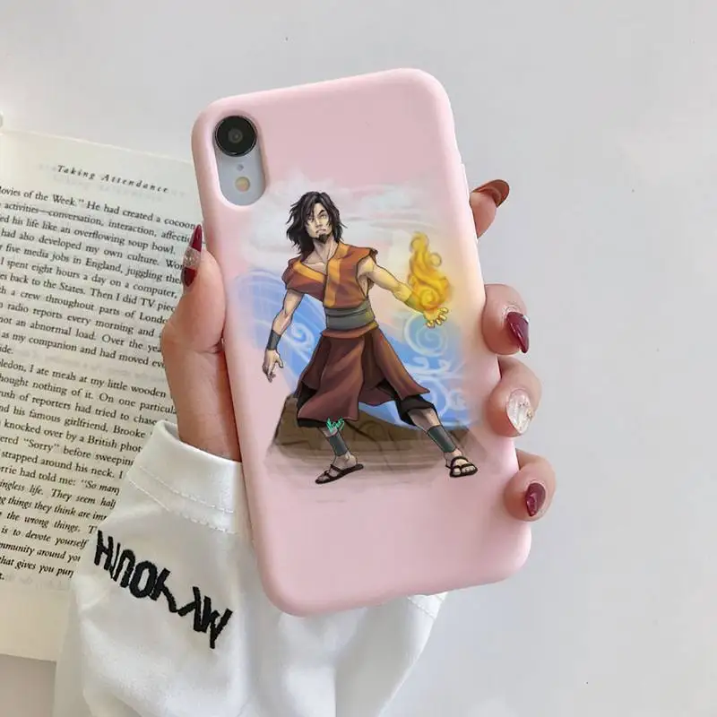 

Avatar the Last Airbender Phone Case Original For iphone 11 Pro Max X XS Max XR Solid Candy Color Shell For iPhone 7 8 6 6S Plus