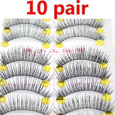 10pair style 3 10 пар накладных ресниц натуральный хлопок стебель ресницы длинные черные Накладные ресницы макияж объем ресниц Накладные ресницы Поддельные ресницы - Цвет: 10pair style 3