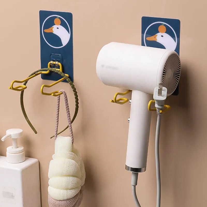 

Hair Dryer Rack Cute Free Mouth Bathroom Storage Rack Electric Hair Drying Hanging Wall Hanging Hair Dryer Storage Rack Dropship