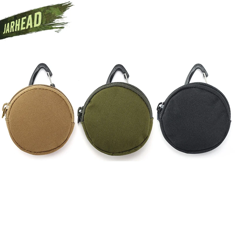 Нейлоновый открытый круглый карман для монет сумка гарнитуры маленькая MOLLE чехол