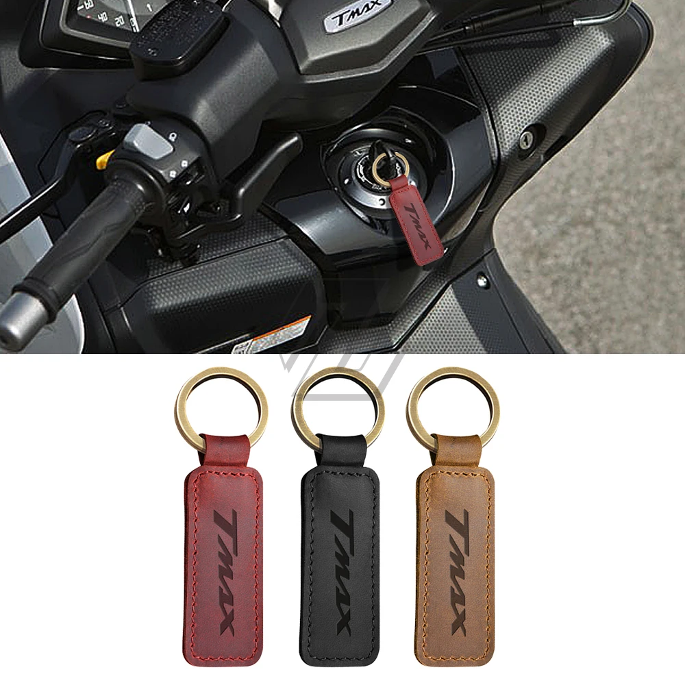 Брелок для ключей из воловьей кожи мотоциклов Yamaha Scooter Tmax T-max | Автомобили и