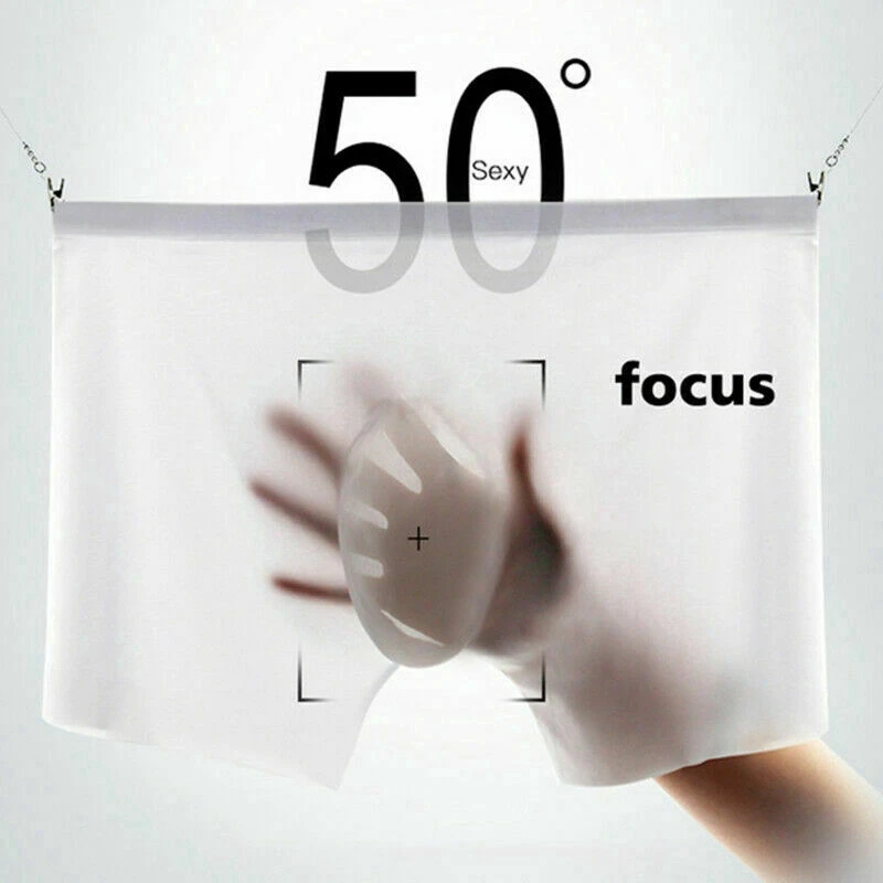 

2021 Summer Ice Silk Men Underwear Seamless Transparent Boxer Shorts Ultra Thin Sheer Breathable Comfortable Panties Underpants