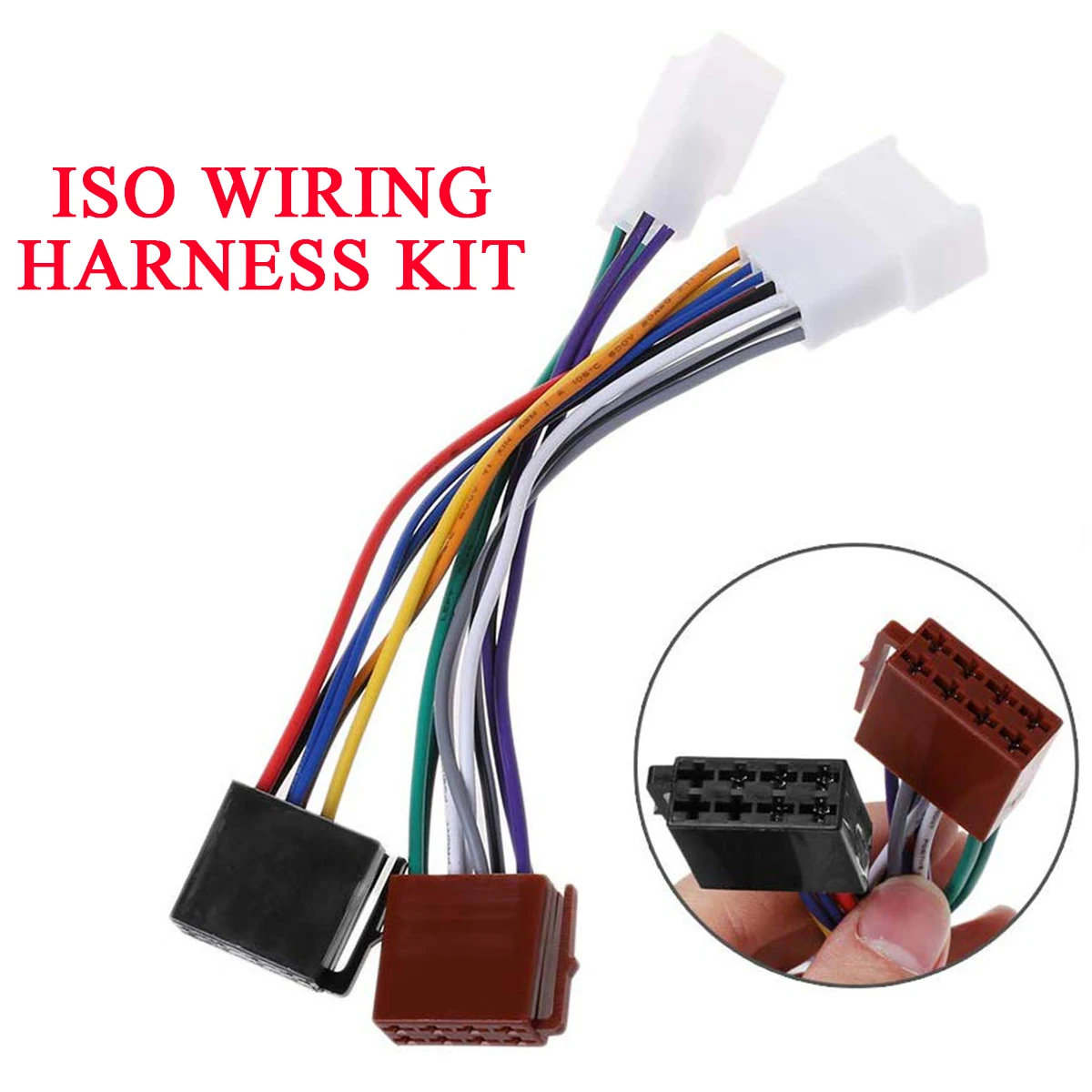 12 В ISO автомобильный радиоприемник проводка адаптер штекер кабель автомобильное