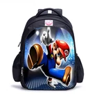 Рюкзак Братья Марио для детей, школьный ранец для книг с мультипликационными играми, повседневный школьный Подарочный рюкзак, 16 дюймов