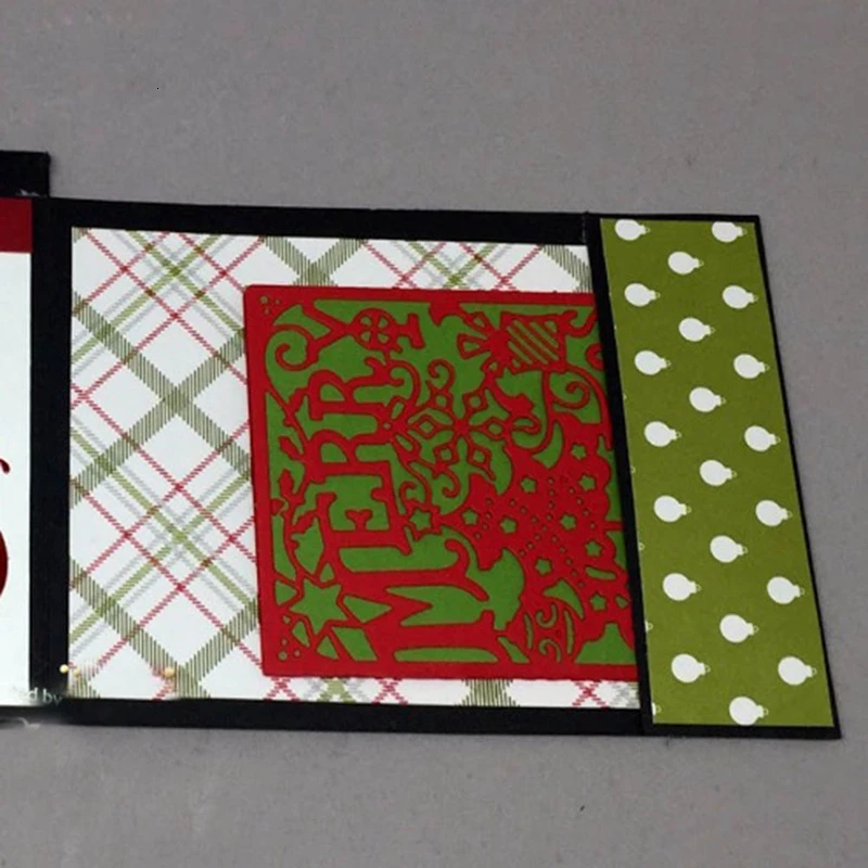 3D Merry Christmas слова Рождественская елка Металлические Вырубные штампы DIY