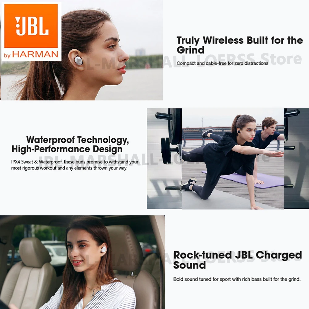 JBL C230TWS настоящие беспроводные Bluetooth наушники C230 Оригинальные стерео с микрофоном