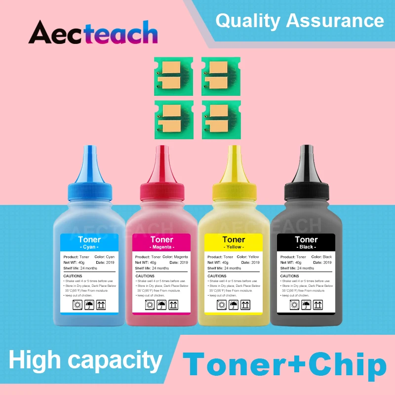 1 комплект цветных тонеров и чипов aecteam совместимый с Canon I sensys LBP7018C LBP7010C LBP7010 LBP 7010