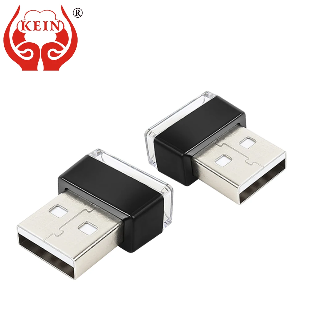 KEIN 1 шт. Автомобильный интерьер Usb свет мини атмосферные огни USB прикуриватель