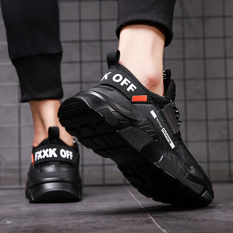 

2019 Male Lace-up Men Sneakers High Quality Man Non Slip Comfortable Casual Shoes Mesh Sneakers Breathable Outdoor Walking Shoes